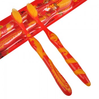 结婚庆用品牙刷 喜庆龙凤红色牙刷 新人必备情侣软毛牙刷