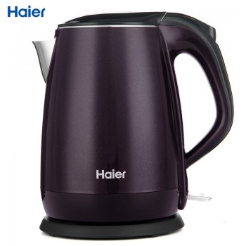 Haier/海尔 HKT-2719Z电热水壶1.7升 双层防烫保温 304不锈钢电烧