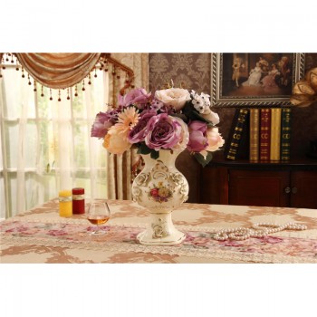 欧式陶瓷花瓶 象牙瓷花插花器 时尚家居摆设饰品