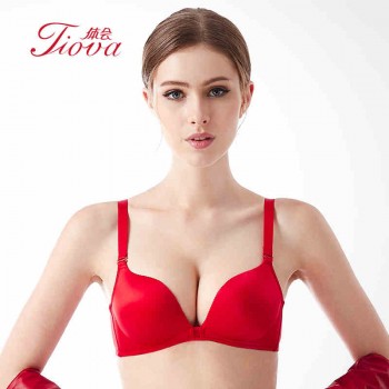 体会内衣BSK188 无钢圈超聚拢内衣厚薄杯性感简约舒适光面无痕小胸睡眠文胸