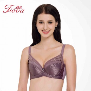 体会内衣BQ0991 大码光面无痕全罩杯胸罩性感网纱聚拢调整型大胸文胸