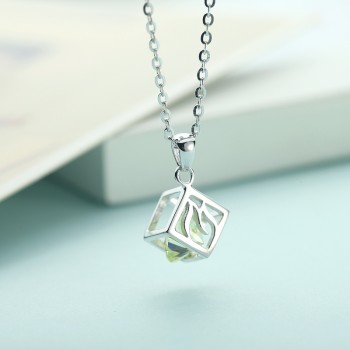 相约银饰925银AAA锆石项链套形