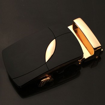 斐冠 高档牛皮革自动扣皮带青年男士商务休闲裤袋