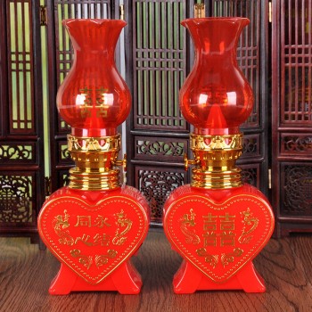 婚房结婚喜庆婚礼床头台灯永结同心喜字爱心电子蜡烛灯LED桃心灯
