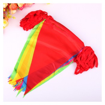 喜庆生日派对开业庆典串旗 圣诞婚庆三角旗 警示旗 彩旗 中号