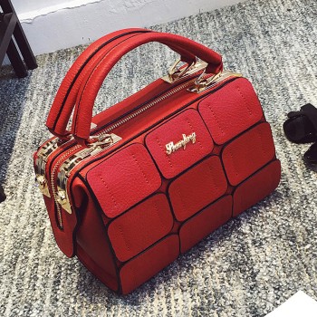 2016秋季新款宫格包小方包欧美时尚女包休闲手提包小包拼块单肩包