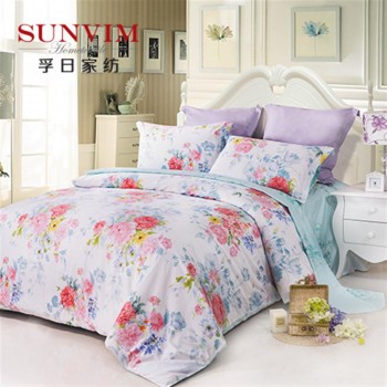 孚日家纺旋律花开涂料印花工艺无甲醛家纺床上用品