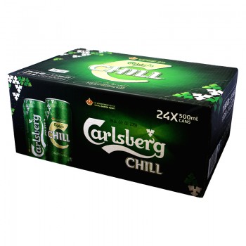 嘉士伯官方 冰纯啤酒罐装500ml*24听/罐 冰点纯化清爽畅快