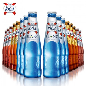 嘉士伯官方法国进口凯旋1664白啤酒组合装24瓶