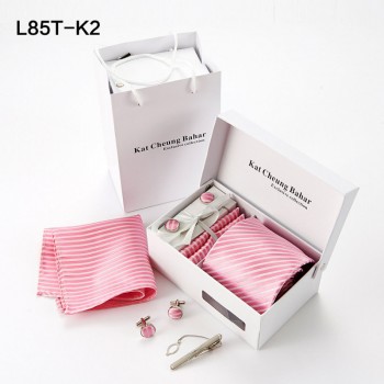 8.5CM商务领带男士领带套装 涤丝领带礼盒厂家直销