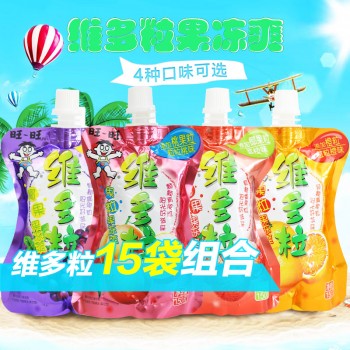 旺旺旺果仔维多粒果冻爽可吸果冻汁饮品多口味大礼包