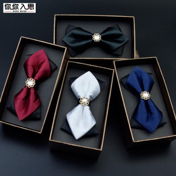 男士正装西服英伦时尚韩版 领结新潮爆款尖头蝴蝶结