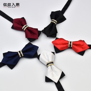 原创手工领结 宝石水钻系列 男士结婚红色宴会品质个性蝴蝶结