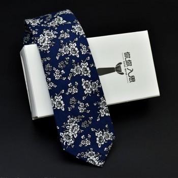 男士全棉印花领带 欧美风时尚休闲领呔 新郎伴郎主持领带