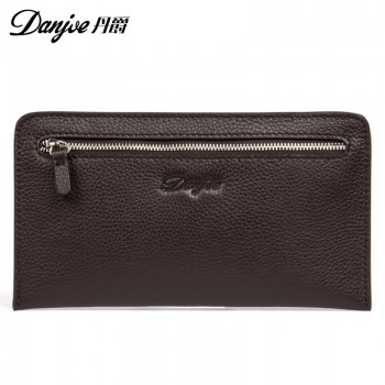 丹爵(DANJUE)商务休闲手拿包头层牛皮男士手包时尚薄款钱包卡包D8096