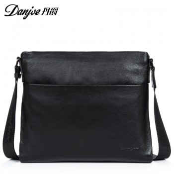 丹爵(DANJUE)全头层牛皮横款单肩包斜挎真皮男包新款休闲男士潮皮包9313-2
