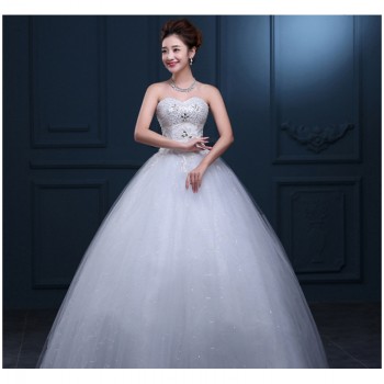 2017新款绑带抹胸婚纱韩式修身显瘦抹胸婚纱