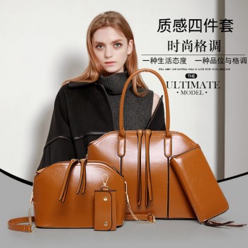 2017年新款四季子母女包欧美百搭时尚四件套手提单肩斜挎潮款