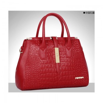 芸曦女包2017新款欧美潮流单肩斜跨女士包包百搭鳄鱼纹手提大包