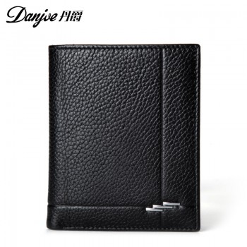 丹爵(DANJUE)男士真皮短款皮夹软牛皮钱夹超薄商务票夹6016-2