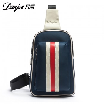 丹爵(DANJUE)牛皮男士时尚休闲胸包潮流男单肩休闲斜跨男包 8042