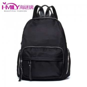 海谜璃（HMILY）防水牛津布女士双肩包 多外袋女背包手提包女包