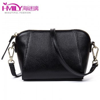 海谜璃（HMILY）新款迷你女包头层牛皮迷你单肩包女士斜挎包贝壳包