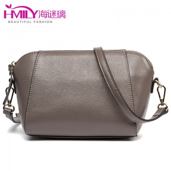 海谜璃（HMILY）时尚女性二层牛皮单肩包斜跨包百搭小包