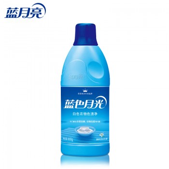 蓝月亮蓝色月光白色衣物色渍净600g瓶白色衣物漂白水清新百合花香