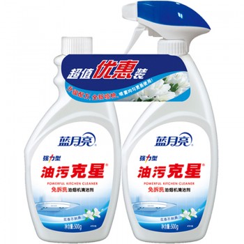 500g蓝月亮花香强力型油污克星+500g花香强力型油污克星