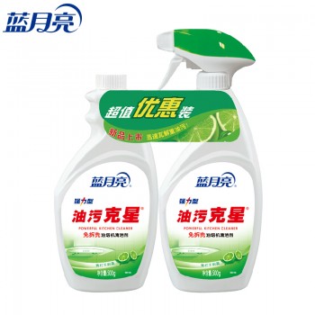 蓝月亮油污克星油污清洁剂强力除油厨房清洁去重油污青柠香免拆洗