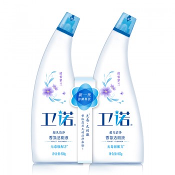 蓝月亮卫诺香氛洁厕液马桶清洁剂500g双瓶组清怡罗兰香有效除细菌