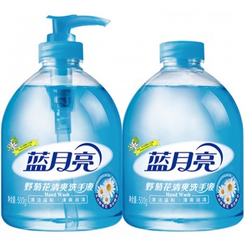 蓝月亮洗手液500g瓶+瓶补装野菊花清爽润泽、泡沫丰富、容易冲水