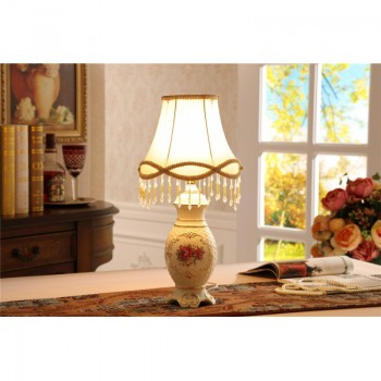 欧式台灯复古客厅书房床头灯具象牙瓷灯饰鎏金婚房台灯