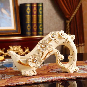 厂家新品创意复古红酒架 酒店装饰陶瓷工艺品 结婚礼物促销礼品摆件