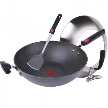 苏泊尔(SUPOR)火红点3第三代钛Pro无油烟不粘锅炒锅PC32H2 可立