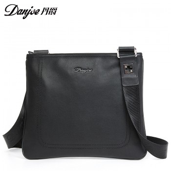 丹爵(DANJUE)头层牛皮单肩斜挎包男包男士商务休闲皮包90070-5
