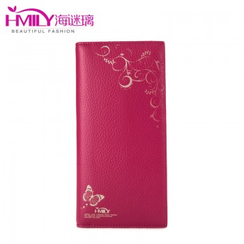 海谜璃（HMILY）女士长款钱包钱夹头层牛皮软面票夹时尚韩版潮百搭小清新 H6891-1  