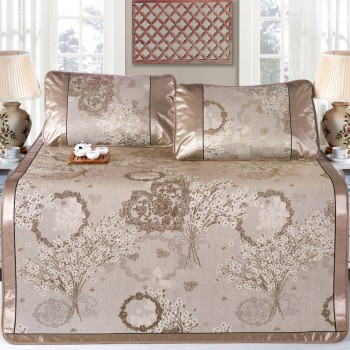 冰丝席印花三件套  双人凉席  五彩缤纷