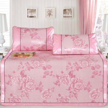 冰丝席印花三件套  双人凉席  安曼花园