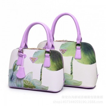 芸曦女包2017新款女包时尚中国风梅花牡丹经典花卉印花单肩手提包斜挎包潮