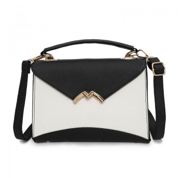 芸曦女包2017春夏季潮流休闲百搭金属M字饰扣单肩背带斜挎包手提小包女包