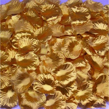 婚庆用品婚礼场景婚房布置装饰玫瑰假花瓣金色仿真玫瑰花瓣