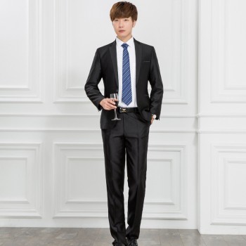 2017秋季新款男西服套装男商务正装男士礼服高级定制西装