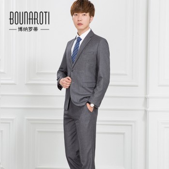 2017秋季新款男士精致商务休闲西服套装 高端男式职业正装婚礼服