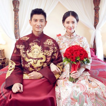 2017新款吴奇隆同款秀禾服男装新娘结婚中式结婚敬酒服礼服龙凤褂