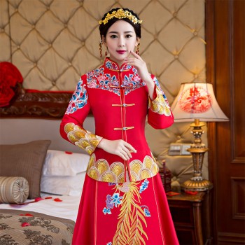 新款秀禾服钟丽缇同款龙凤褂新娘结婚中式敬酒服礼服喜服嫁衣冬
