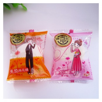 徐福记夹馅棉花糖 蜜桃味/甜橙味 结婚喜糖 散装500g