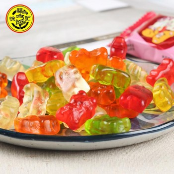 徐福记果汁橡皮糖花心熊 结婚喜糖 散装500g