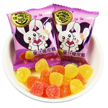 徐福记果汁橡皮糖小果粒 结婚喜糖 散装500g
